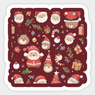 Cute Christmas Pattern Sticker